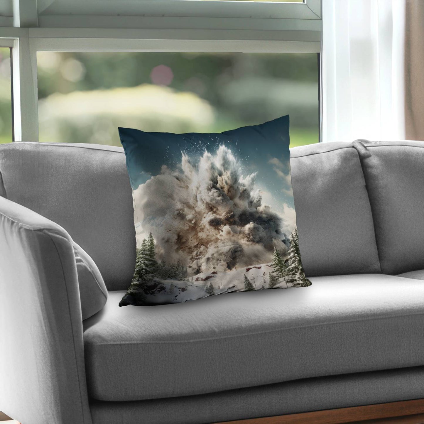 Ruined Excursion Gray Poly Twill Throw Pillow Insert | Home Decor