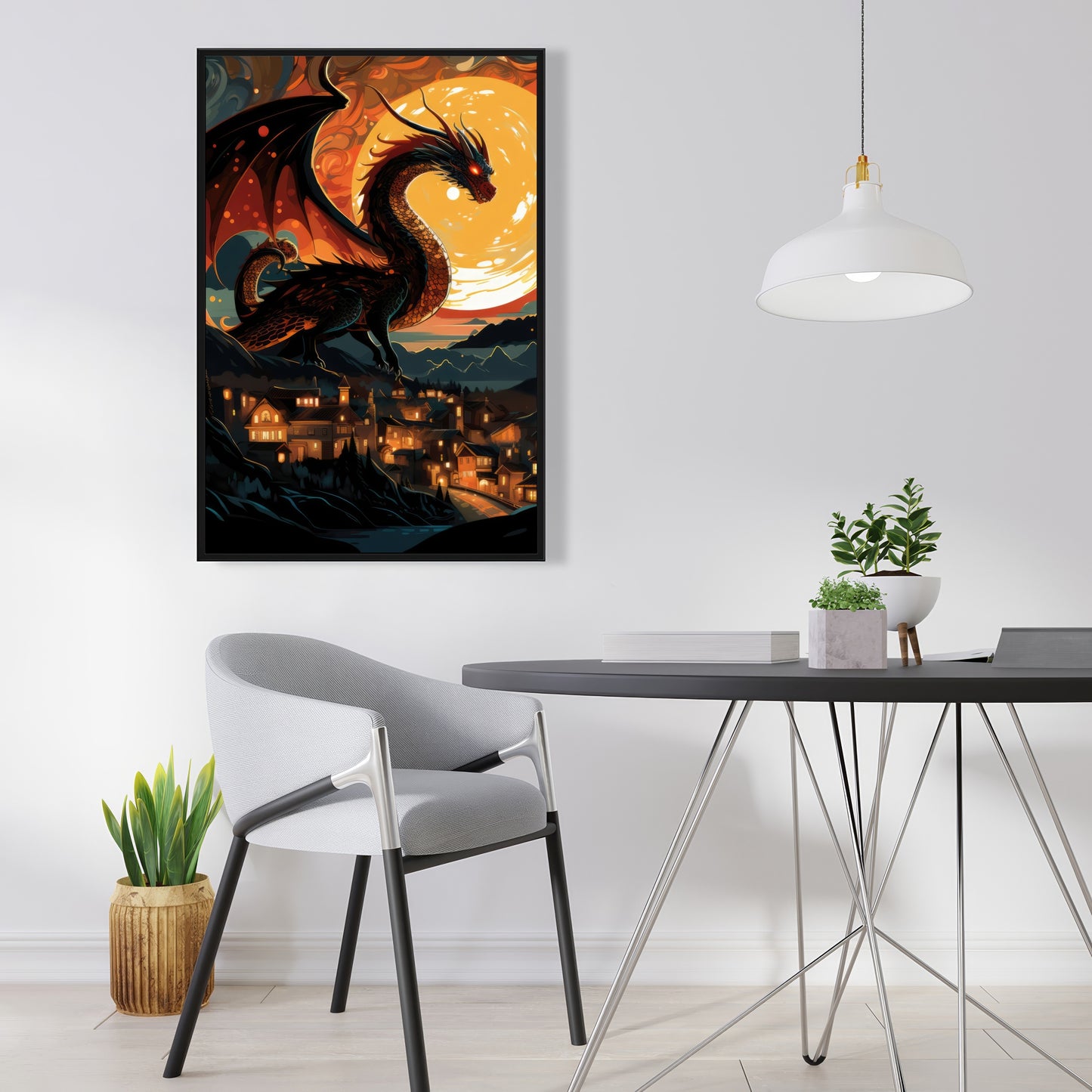 Imminent destruction - 36"x36" Framed canvas