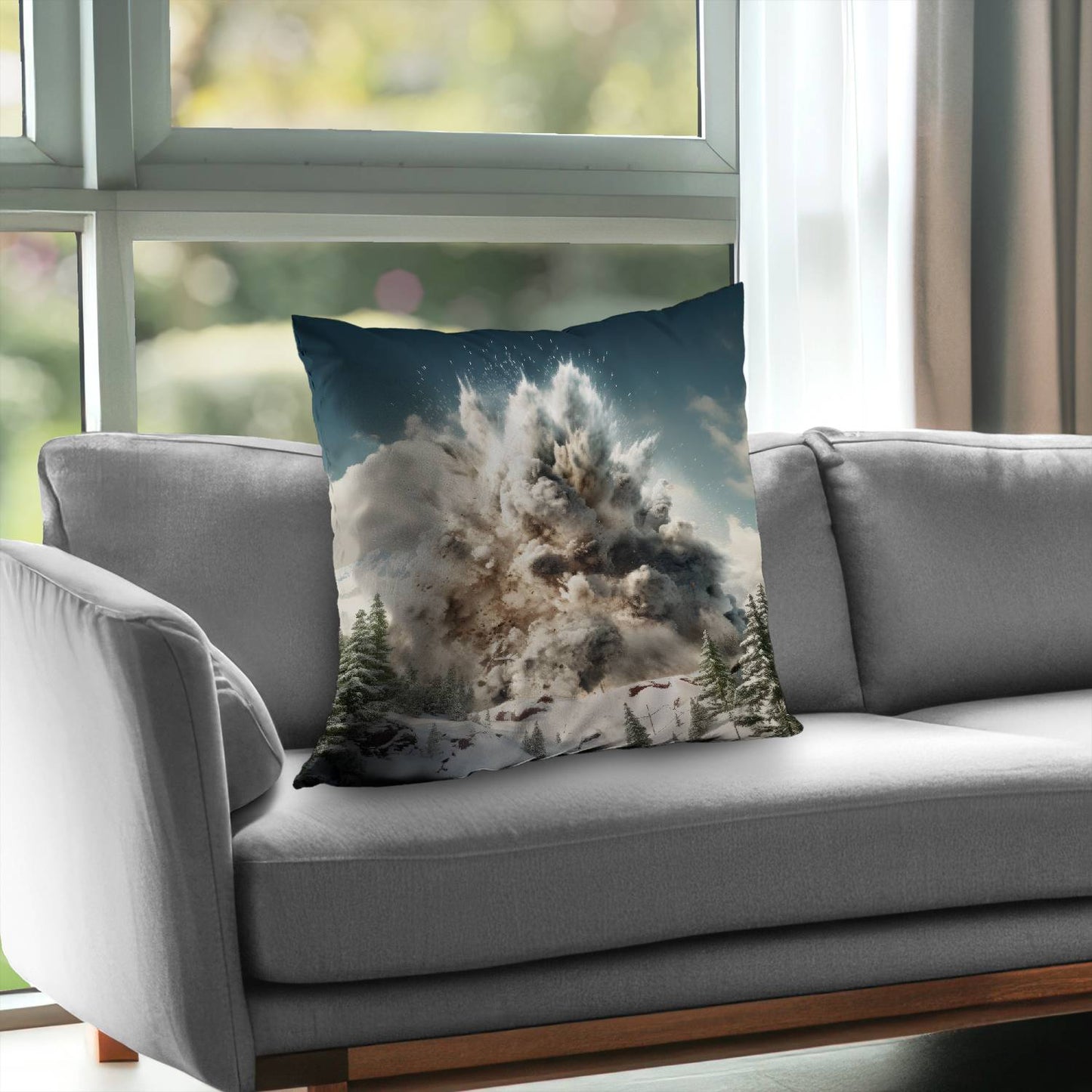 Ruined Excursion Gray Poly Twill Throw Pillow Insert | Home Decor