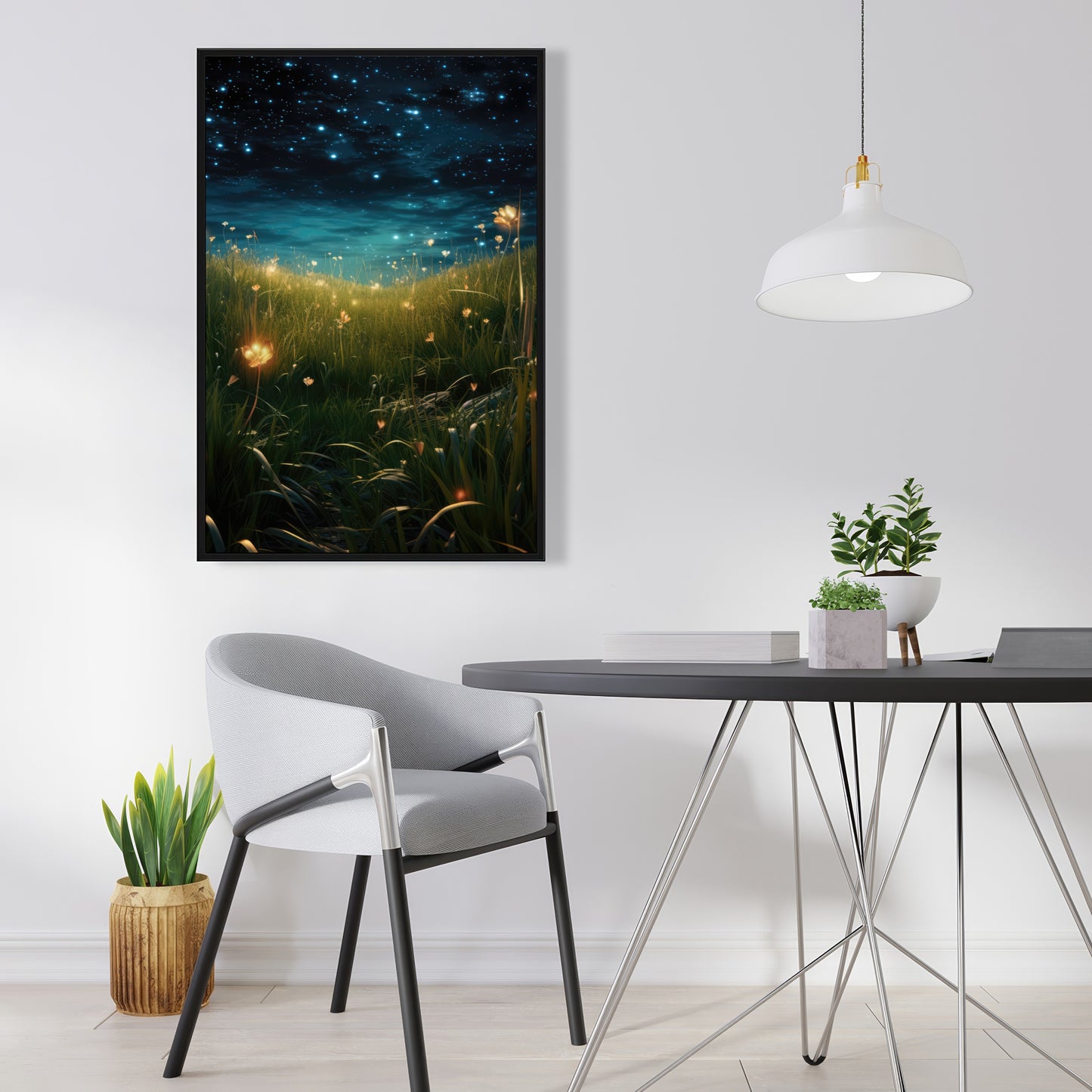 The night sky - 36"x36" Framed canvas
