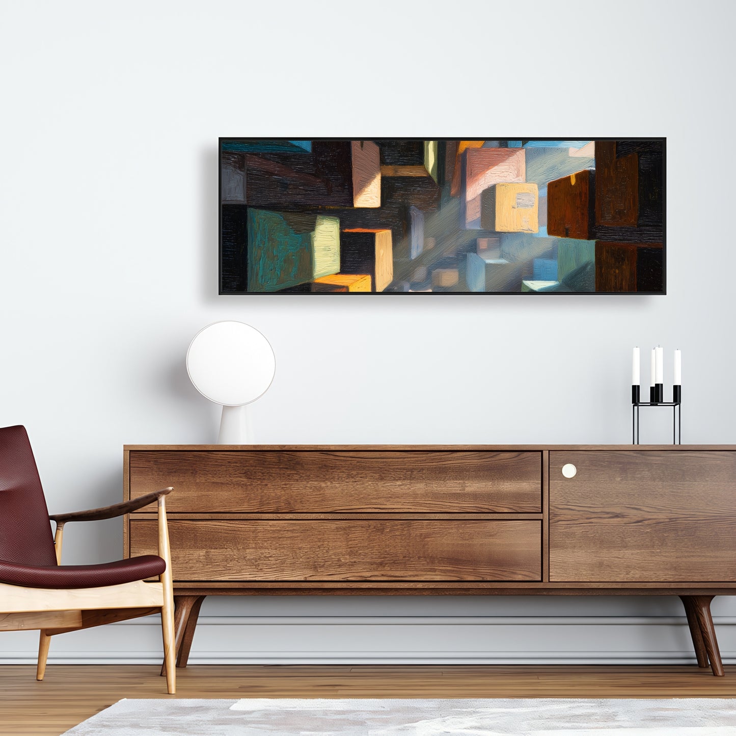 Boxed up - 24"x24" Framed canvas