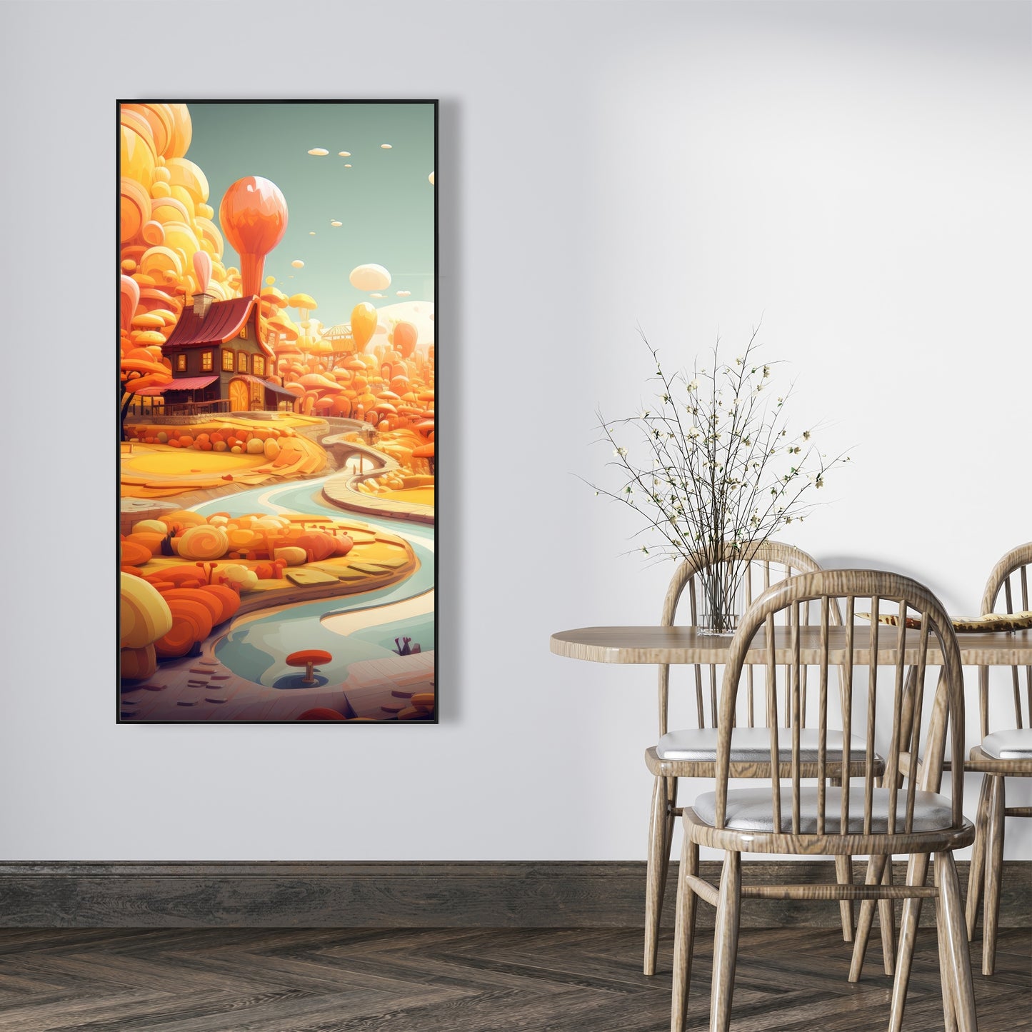 Honey land - 36"x36" Framed canvas