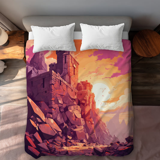 The Setting Rampart - Pink Duvet Cover for Home Decor