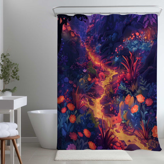 Rideau de douche Burning Flowers - Accent de décoration intérieure élégant