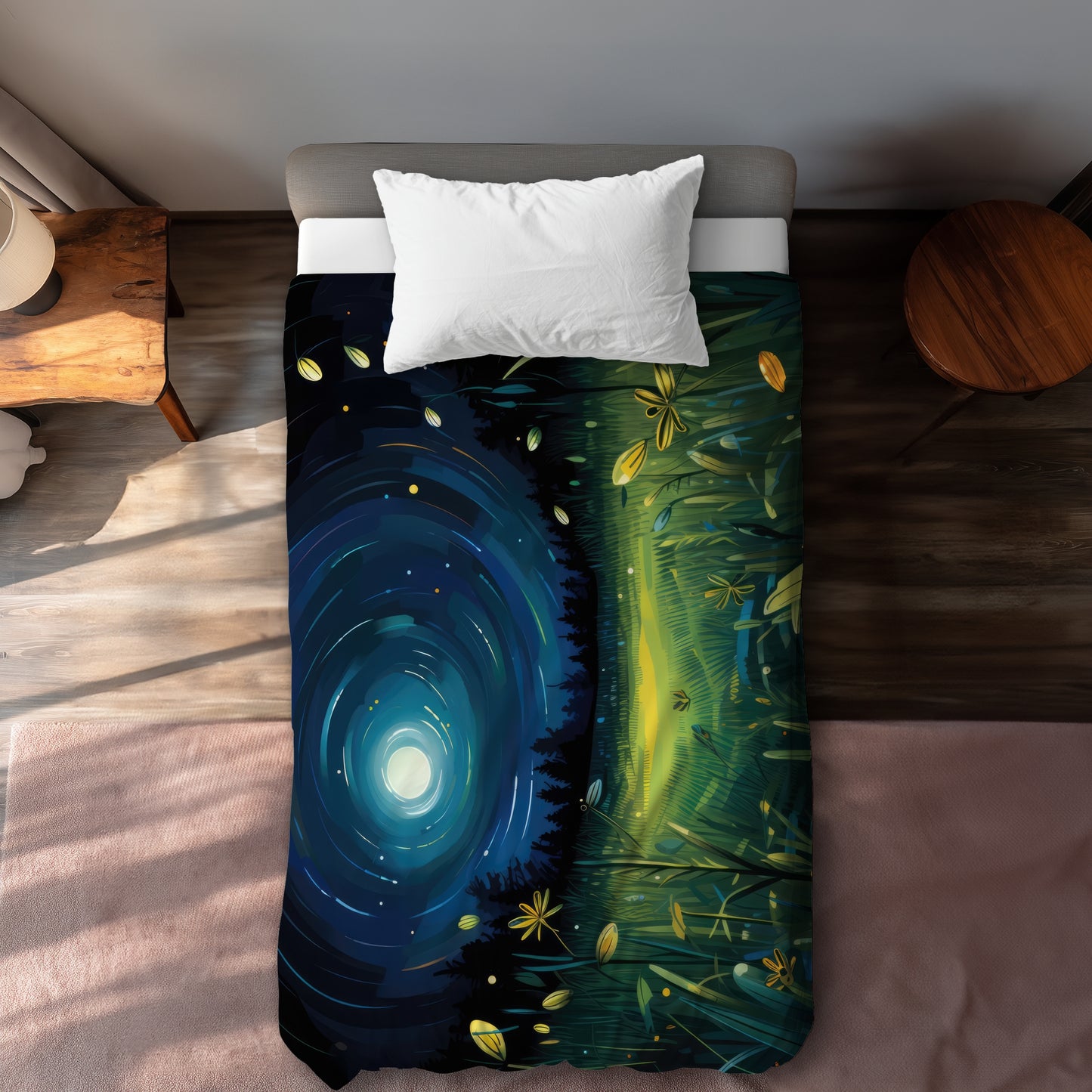 Between grass blades Blue duvet cover | Home decor essentials
