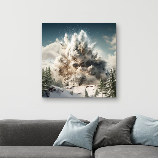 Ruined Excursion - Gray Canvas Art for Home Decor