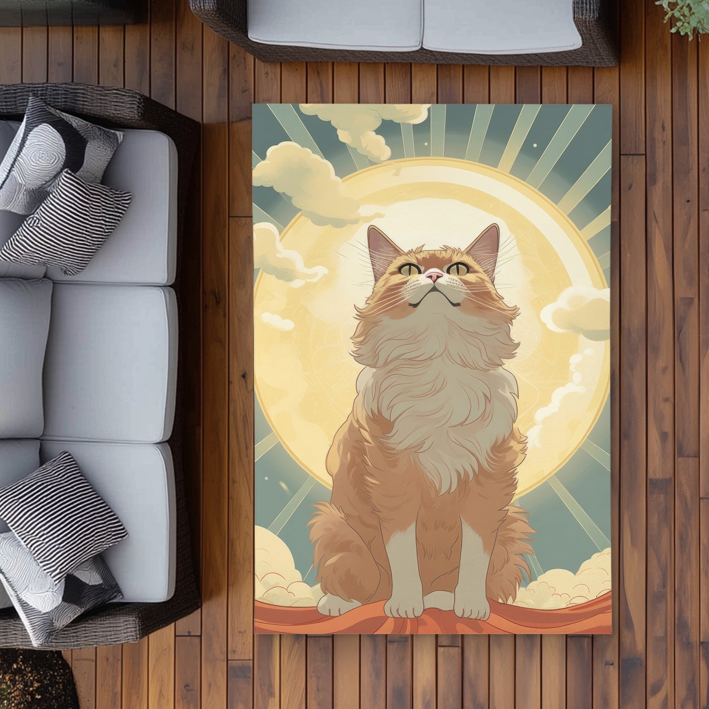 Moewing Above Beige Outdoor Area Rug - Home Decor Essential