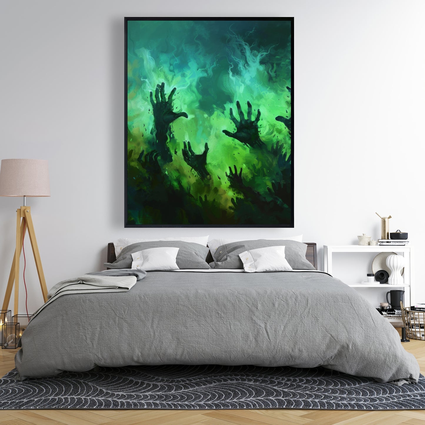 Hands of despair - 36"x36" Framed canvas