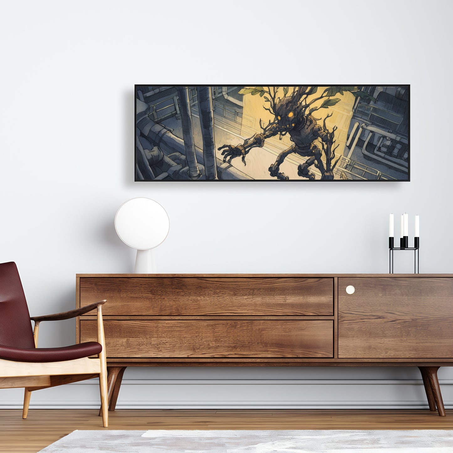 Regaining - Yellow Framed Canvas Art for Home Decor
