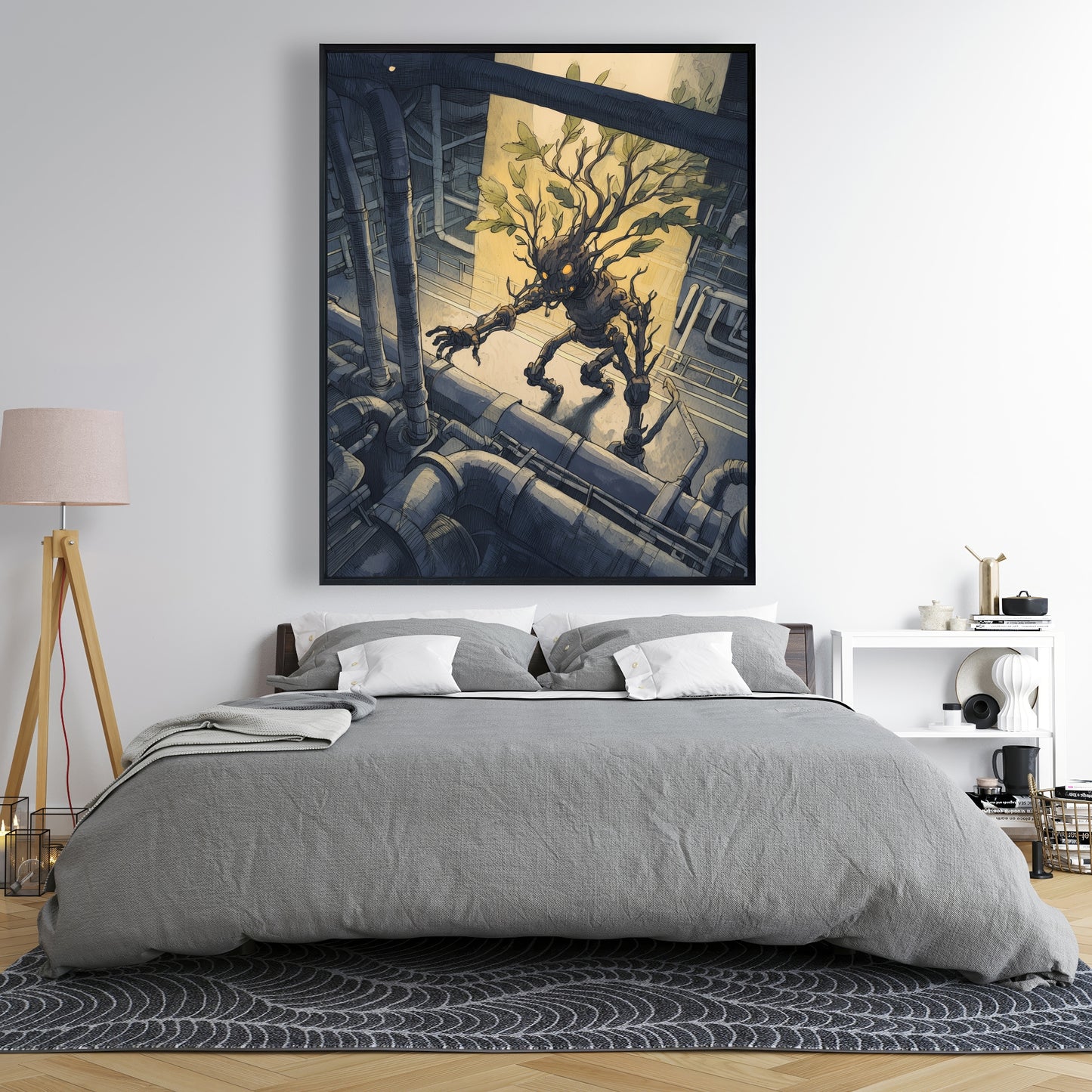 Regaining - Yellow Framed Canvas Art for Home Decor