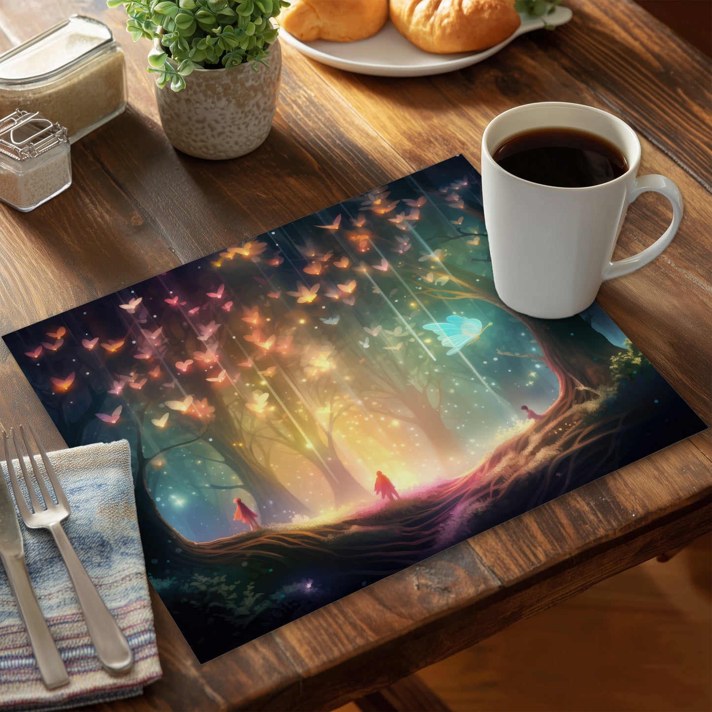 A dream come true - Turquoise Polyester Placemat for Home Decor