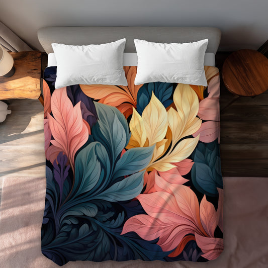 Housse de couette Pastel Bloom Blue - Décoration d'intérieur élégante