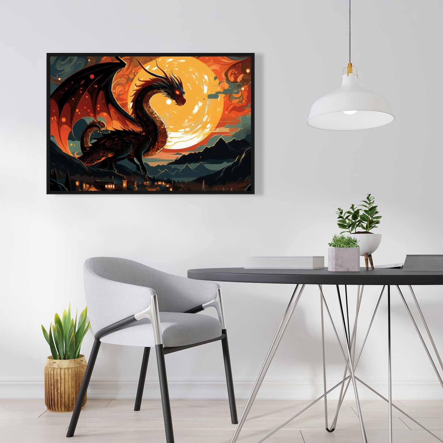Imminent destruction - 36"x36" Framed canvas