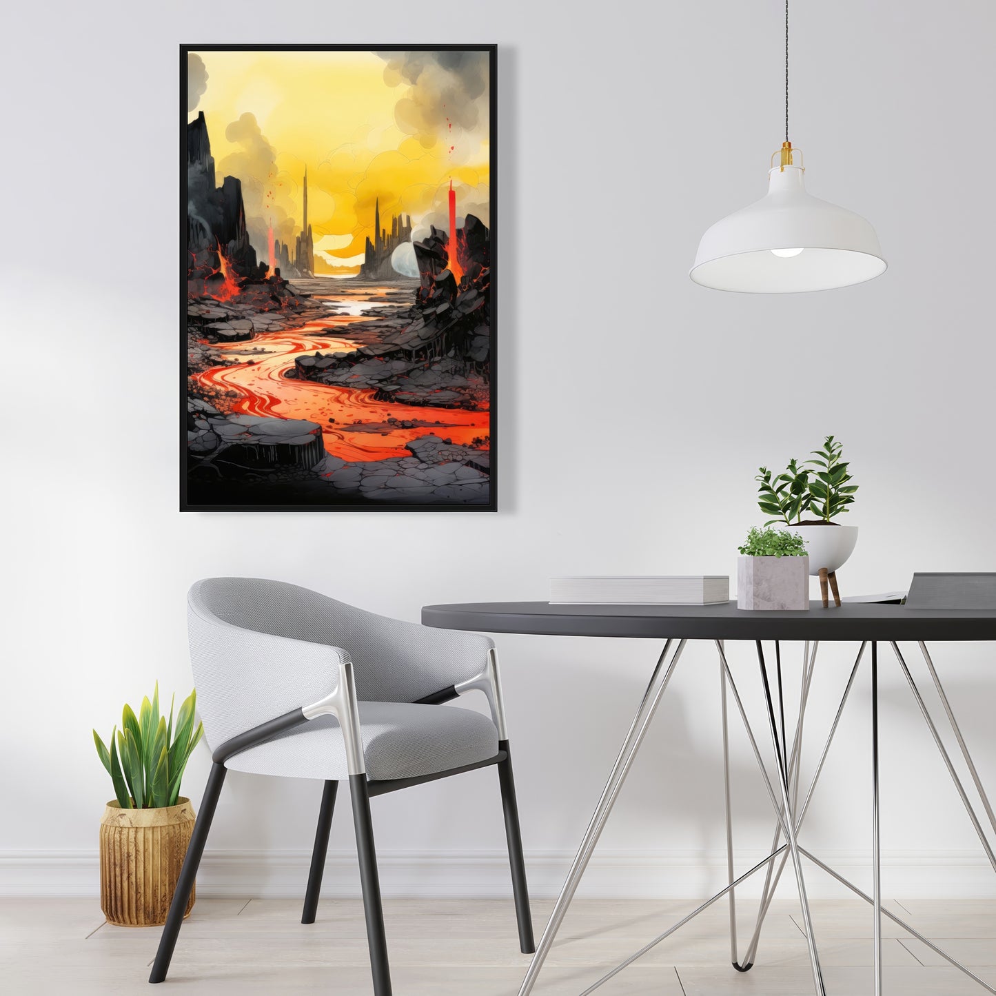 Charred - 36"x36" Framed canvas