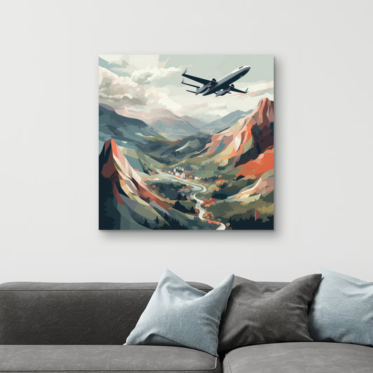Shallow flight - 32"x32" Canvas