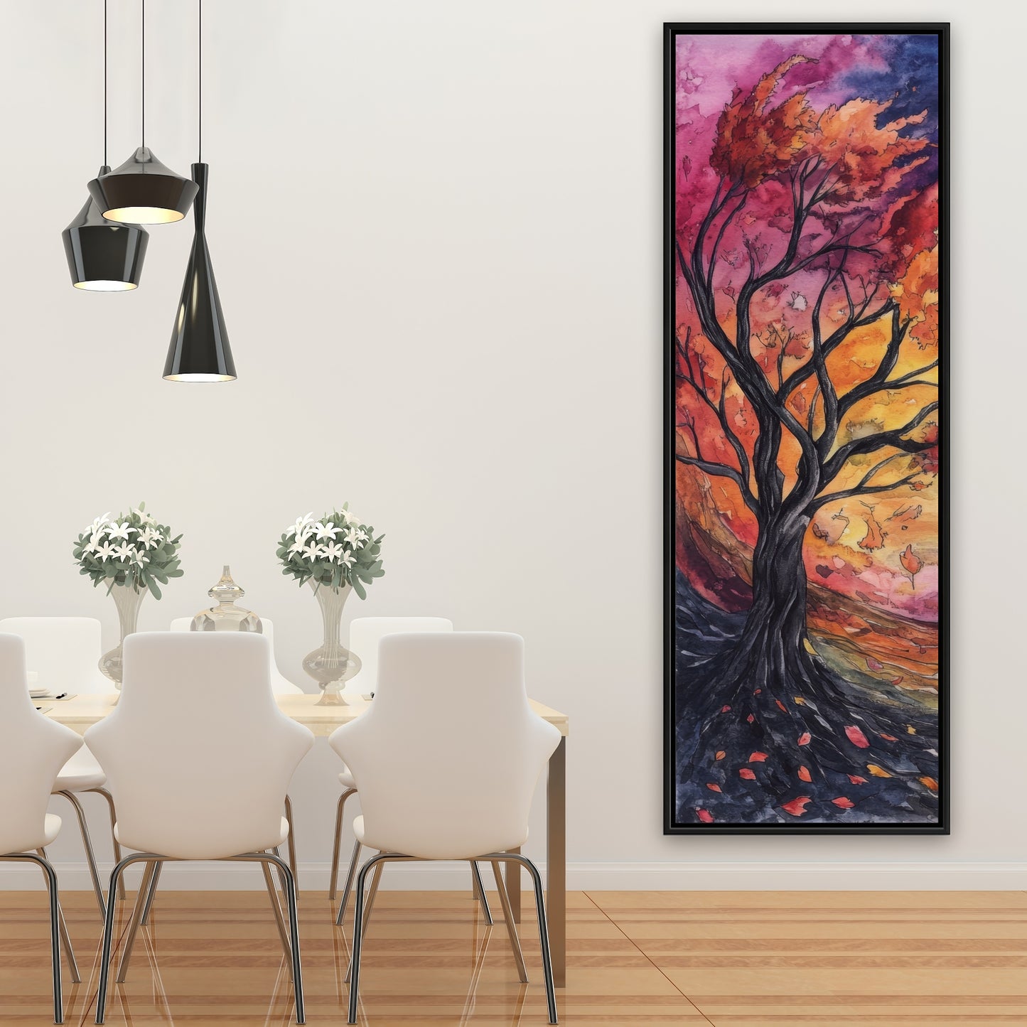 Before the storm - Yellow Framed Canvas for Home Decor