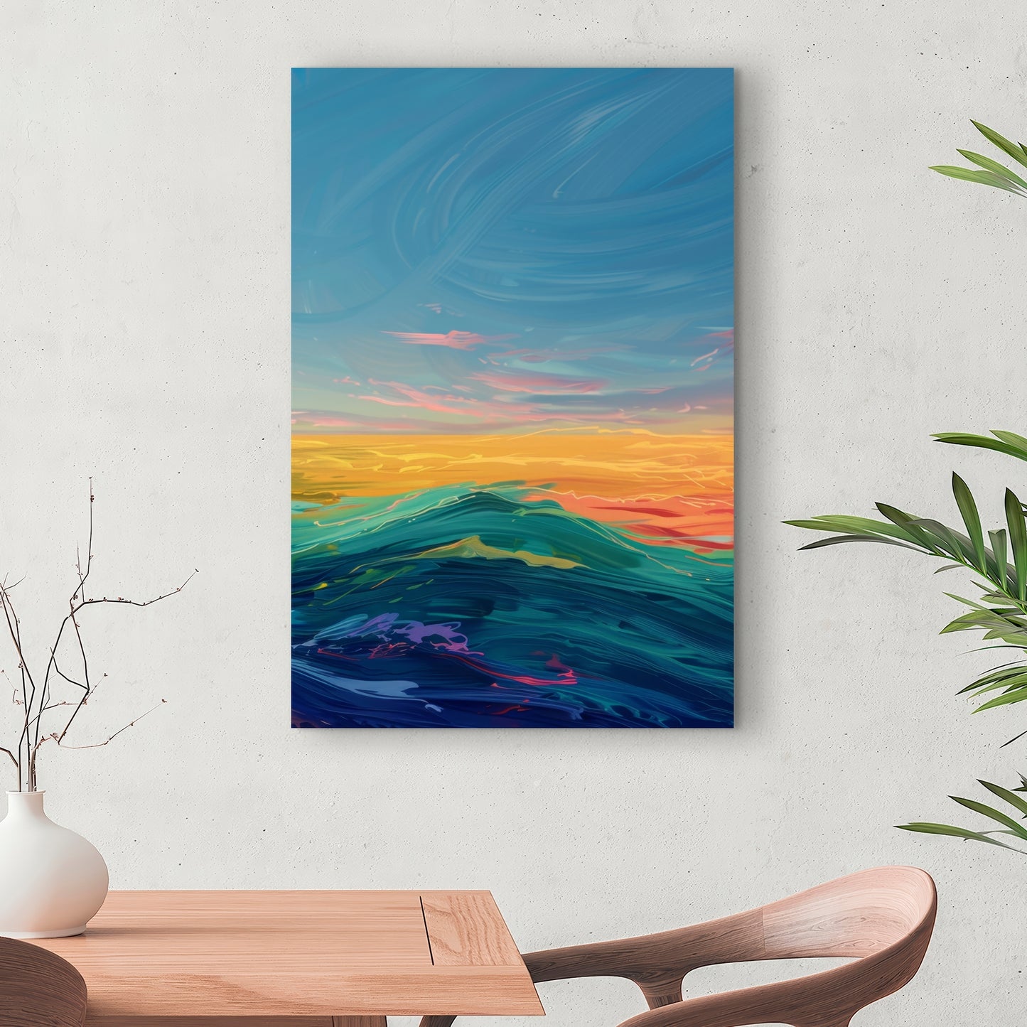 Watercolors - 32"x32" Canvas