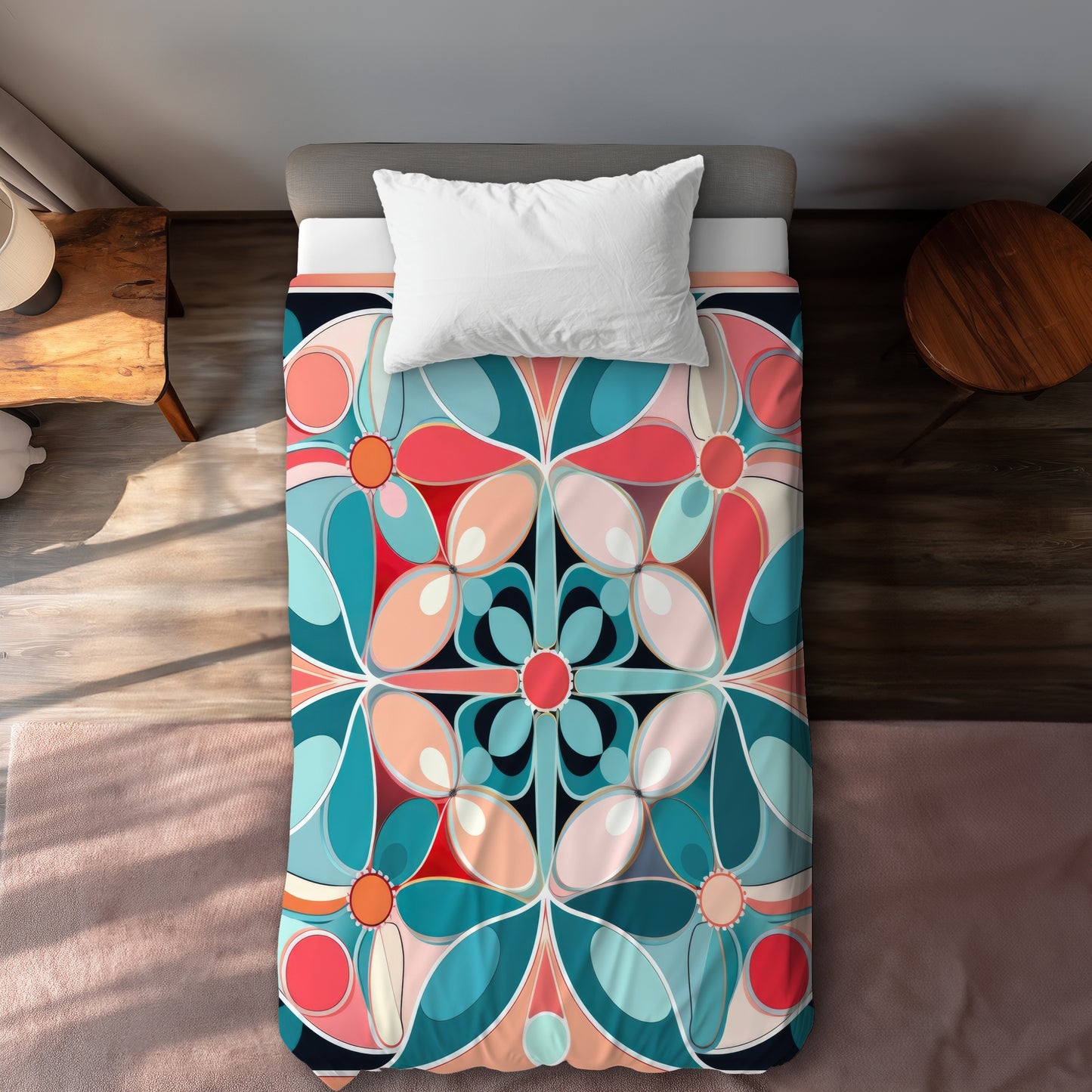 Sweet Curves Turquoise Duvet Cover | Stylish Home Decor