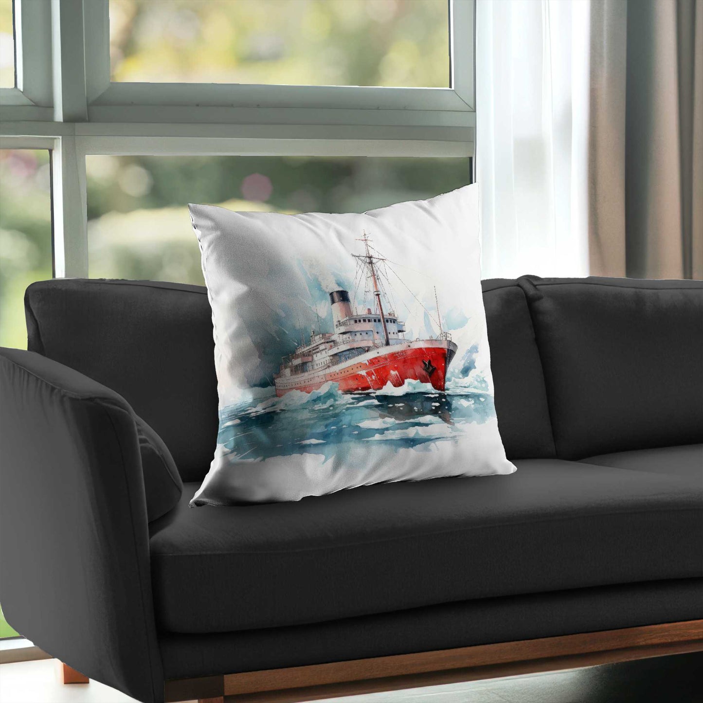 Coussin décoratif Icebreaker en sergé de polyester - Accessoire de décoration confortable pour la maison