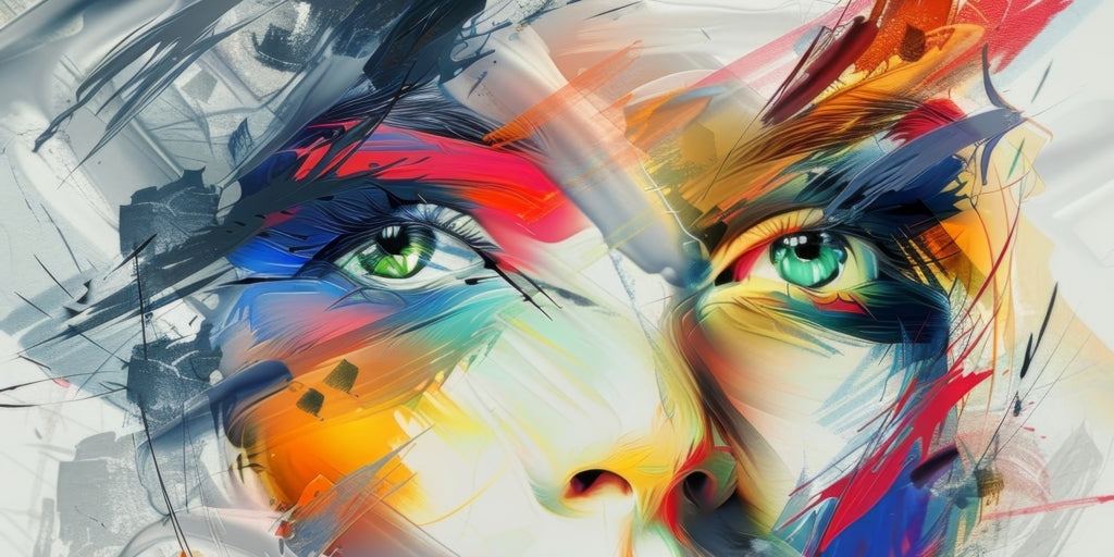 Abstract look - Framed Canvas - Print on demand