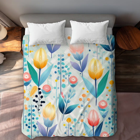 Calming Scents White Duvet Cover - Home Decor Essentials