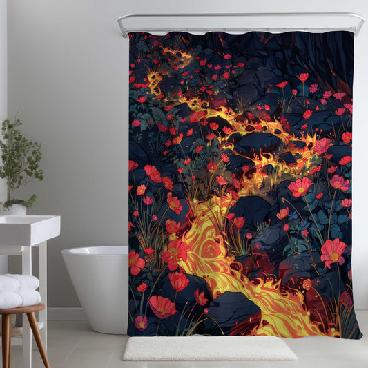 Rideau de douche "Dodging Nature" - Un accent élégant pour la décoration intérieure