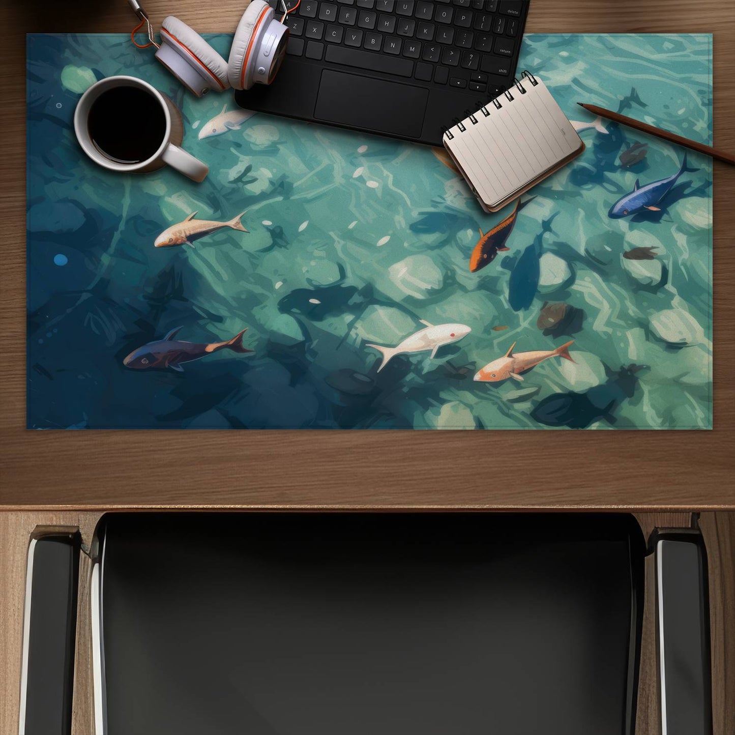 Caustic fish - Desk Mat