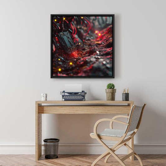 Beep boop - 24"x24" Framed canvas