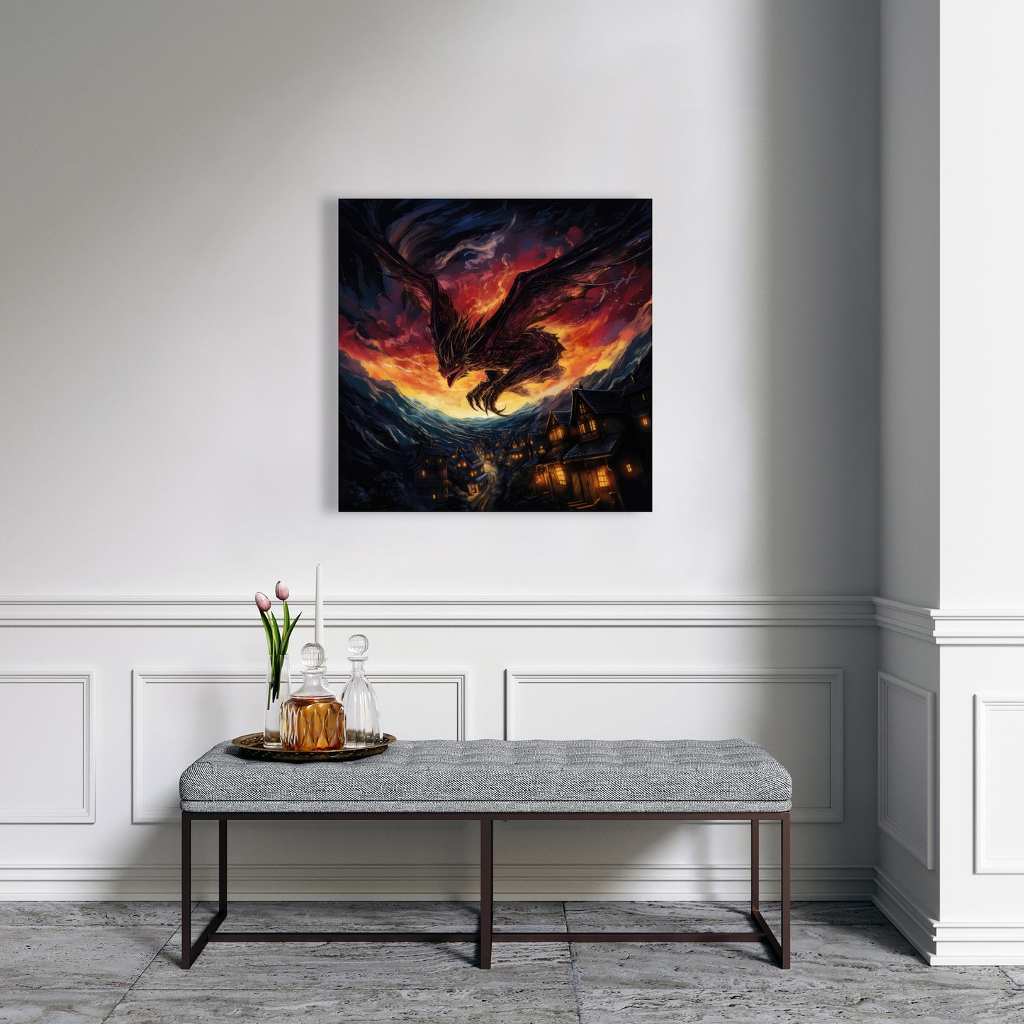 Back for Revenge - Black Canvas Home Decor Art Piece