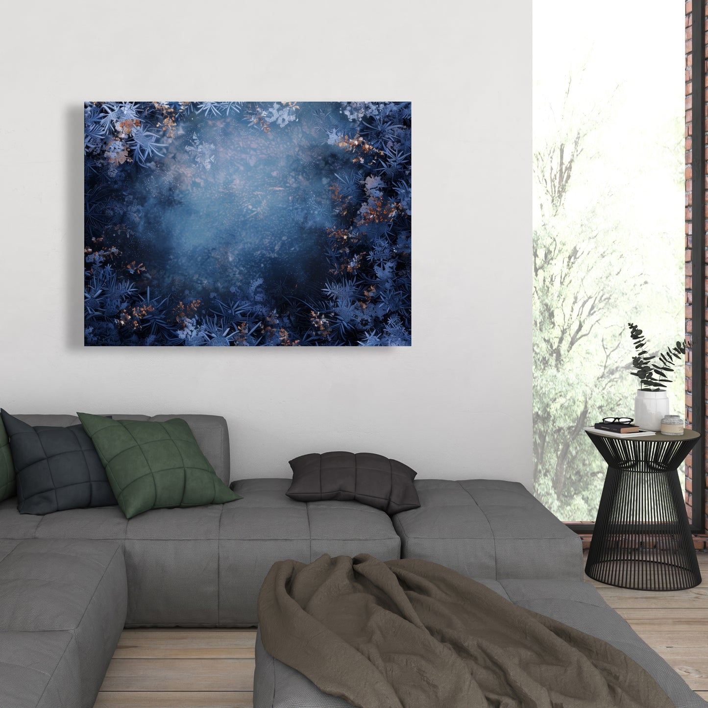 Frozen Black Canvas Wall Art for Home Decor - Stylish Design