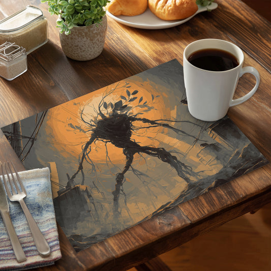 Final Warning - Orange Polyester Placemat for Home Decor