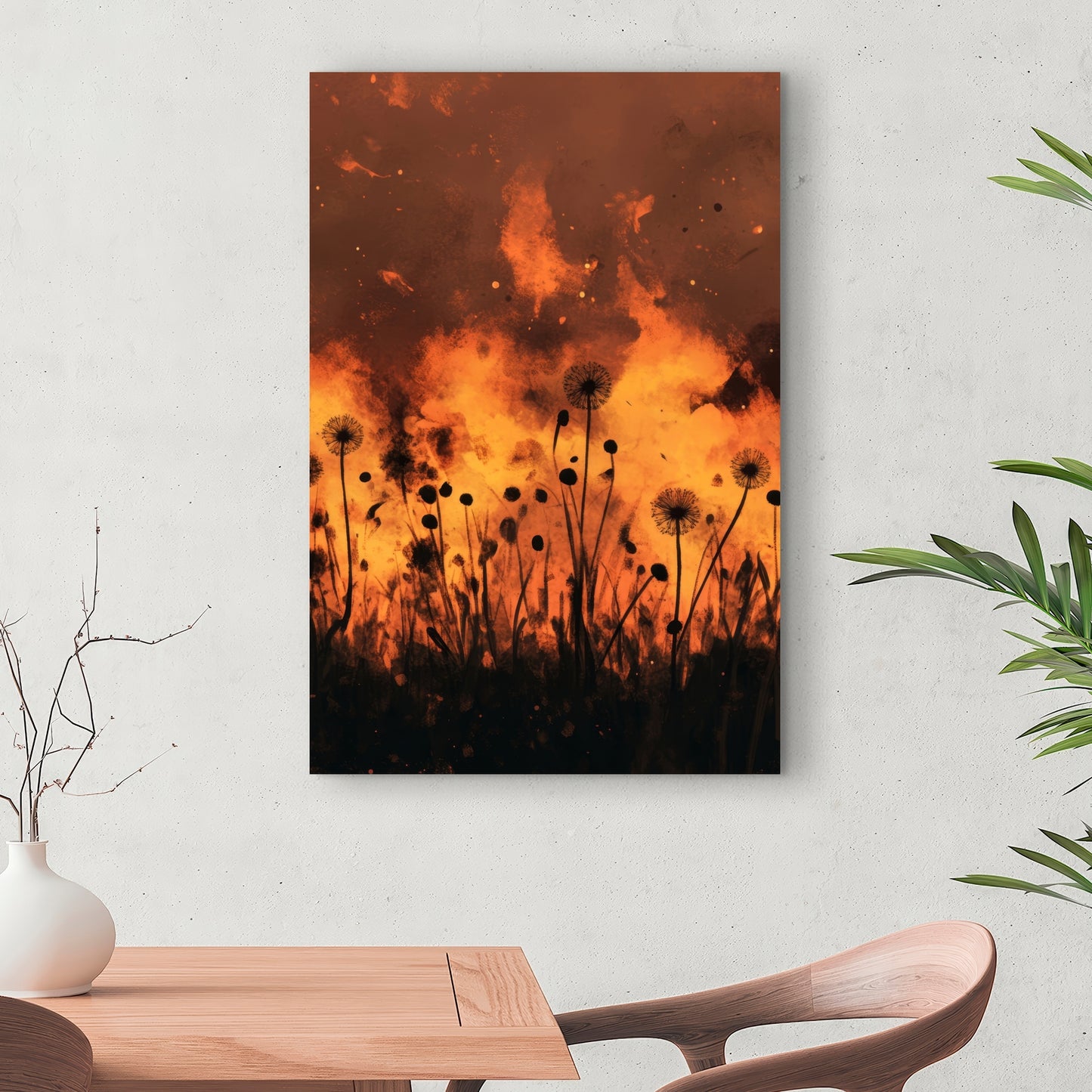 En feu - Toile 32"x32"