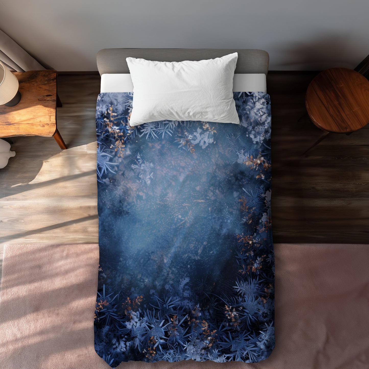 Frozen Gold Duvet Cover - Elegant Home Decor for Comfort