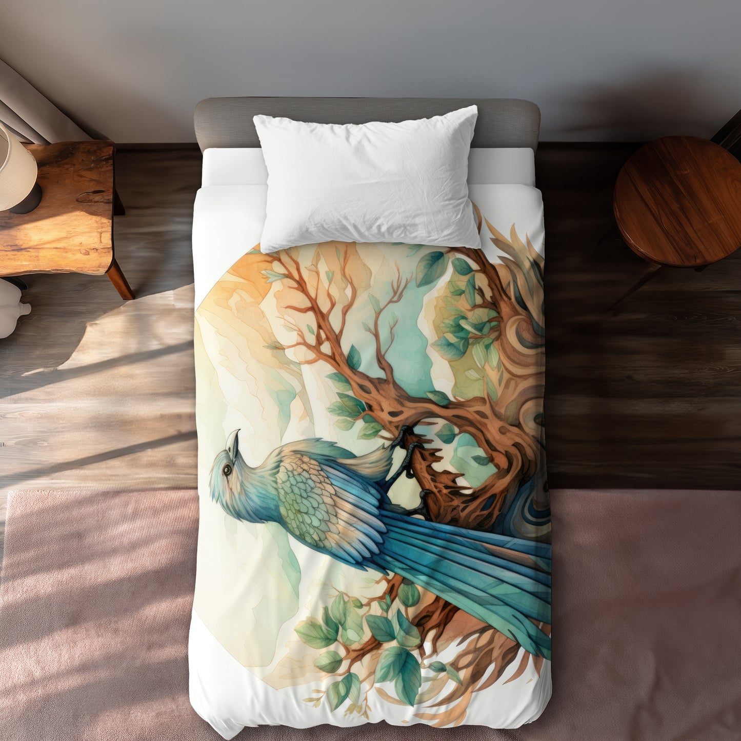 Perched Turquoise Duvet Cover | Stylish Home Decor Accent
