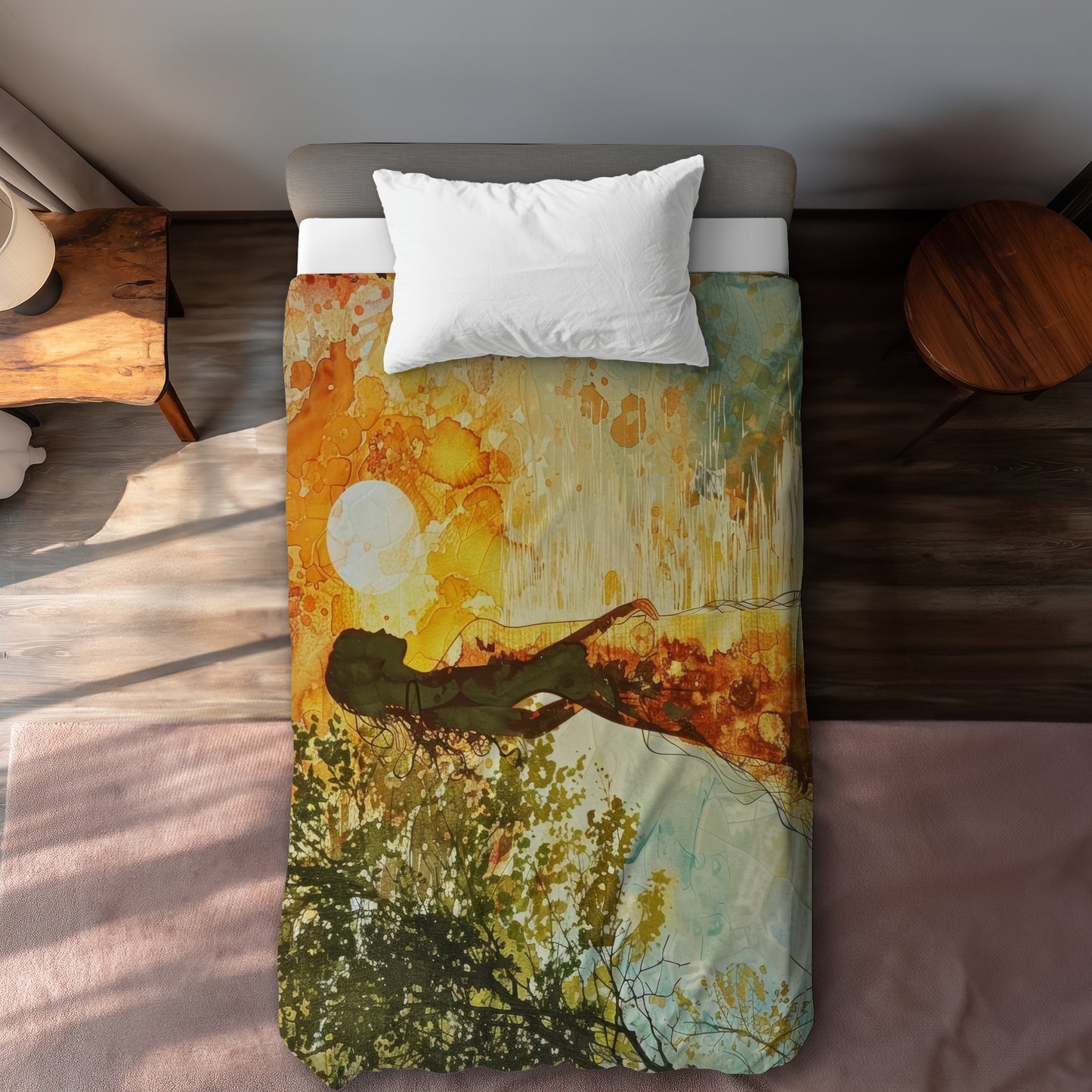 Peaceful sun - 88"x88" Duvet Cover