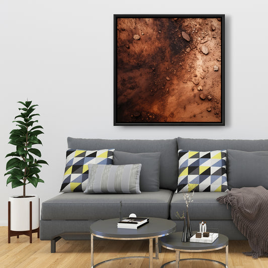 Digging - 36"x36" Framed canvas