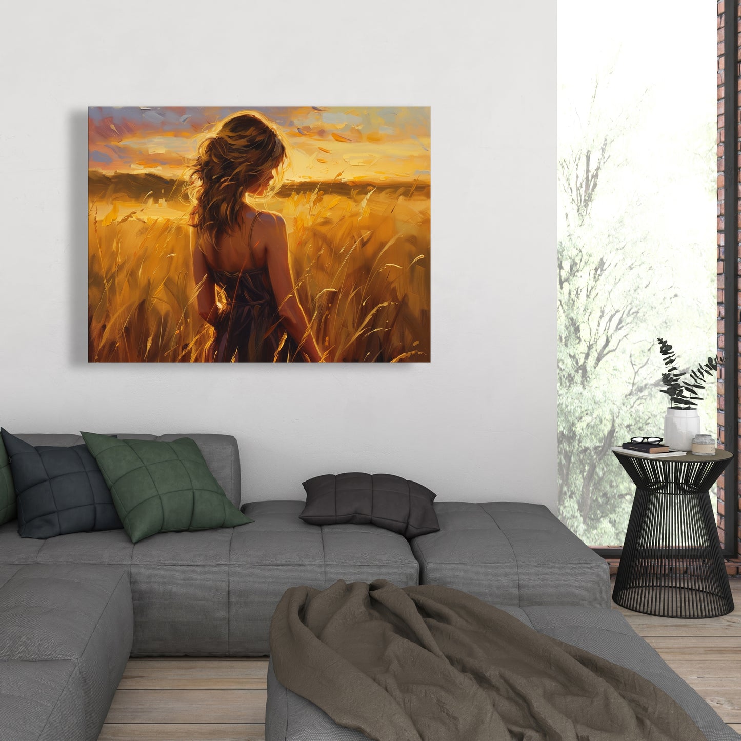 Warm field - 32"x32" Canvas