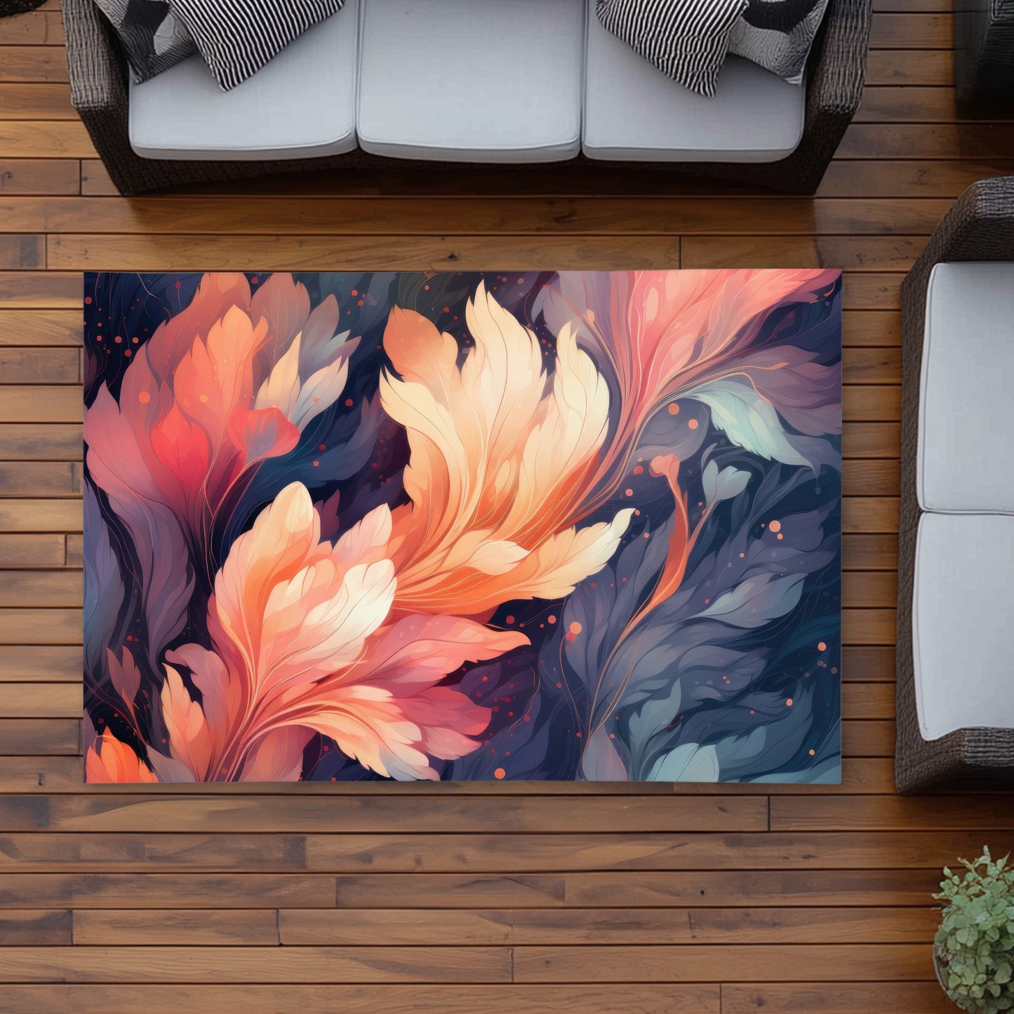 Ethereal Blue Outdoor Area Rug for Home Decor | Stylish Design