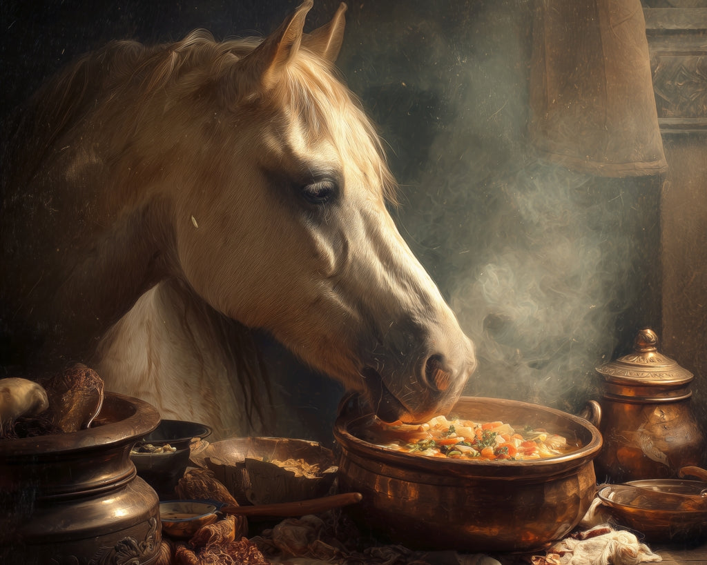 Horse on soup - 14"x18" Polyester Placemat