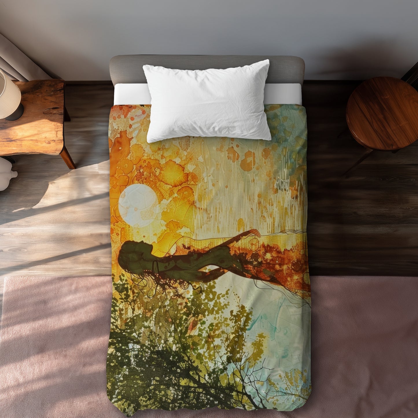 Peaceful sun - 88"x88" Duvet Cover