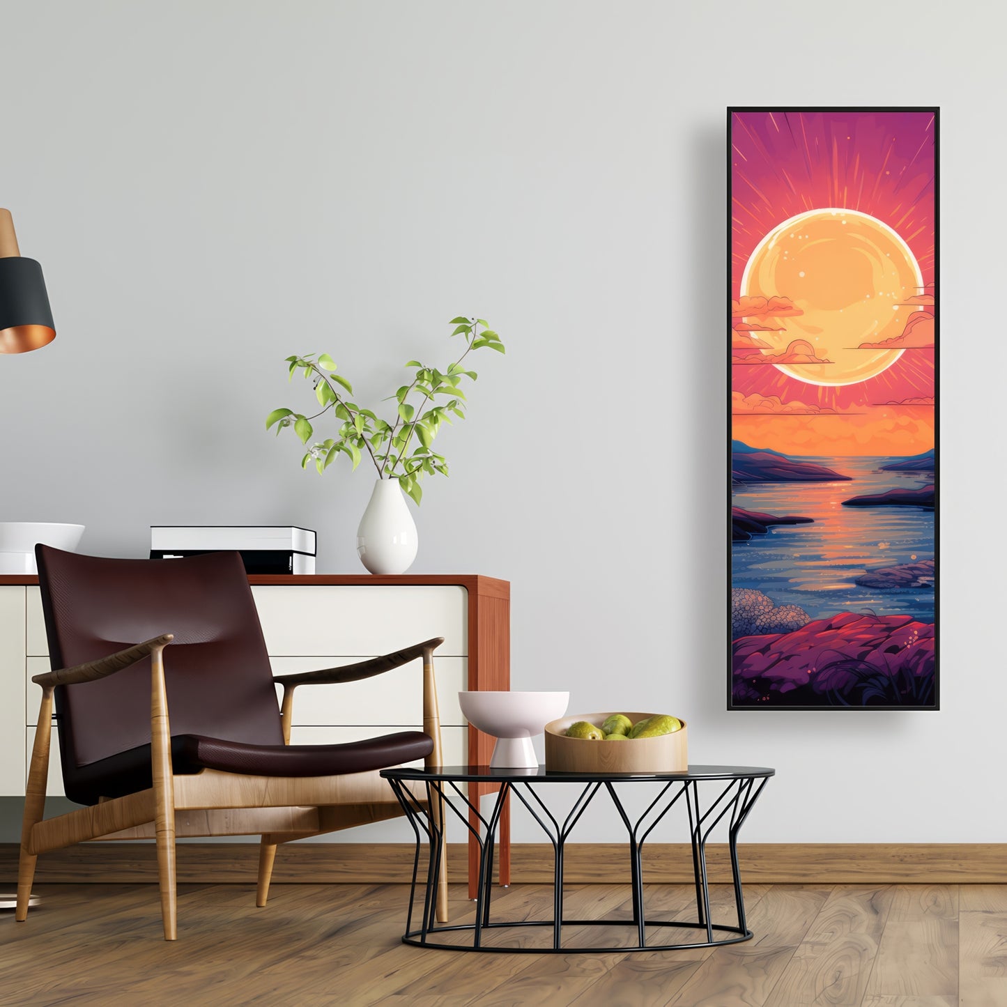 Measure the calm - 36"x36" Framed canvas