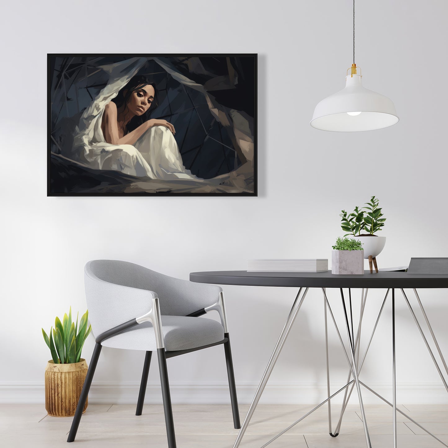 Cocooned - 36"x36" Framed canvas