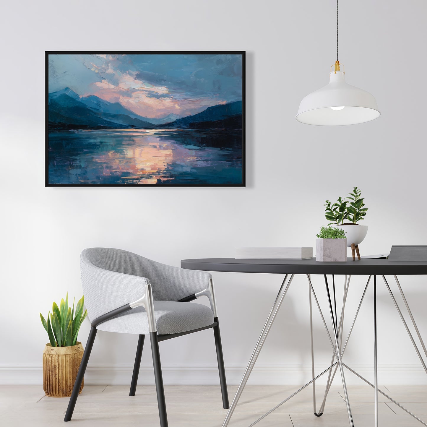 Reflect - 24"x24" Framed canvas