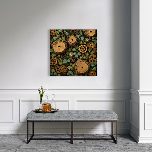 Hiding gears - 24"x24" Canvas