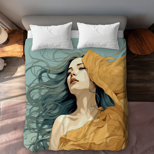 Sensual flow Gray Duvet Cover - Elegant Home Decor | Cozy Style