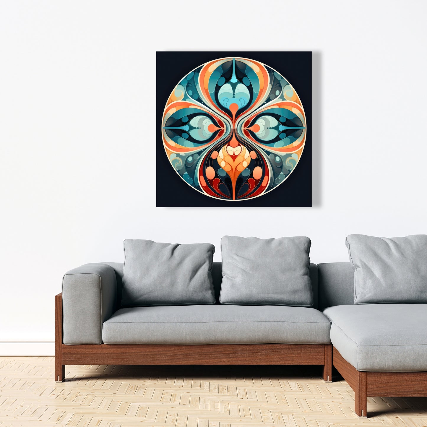 Hues and curves - 32"x32" Canvas