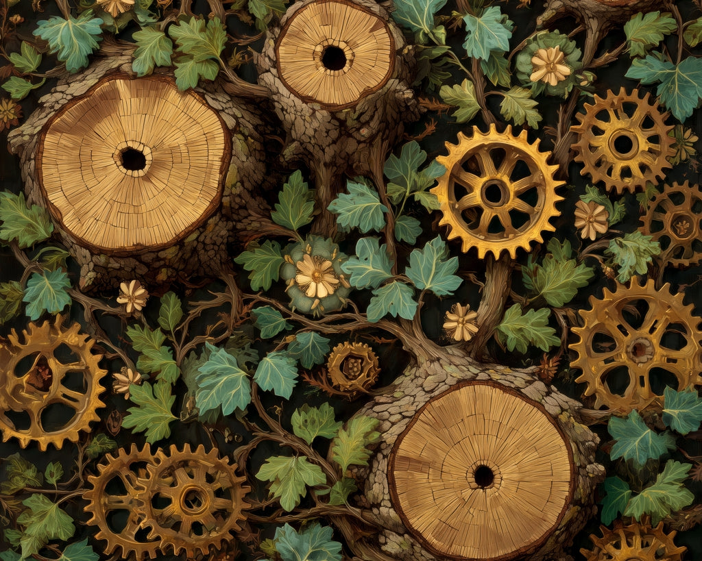 Hiding gears - 14"x18" Polyester Placemat