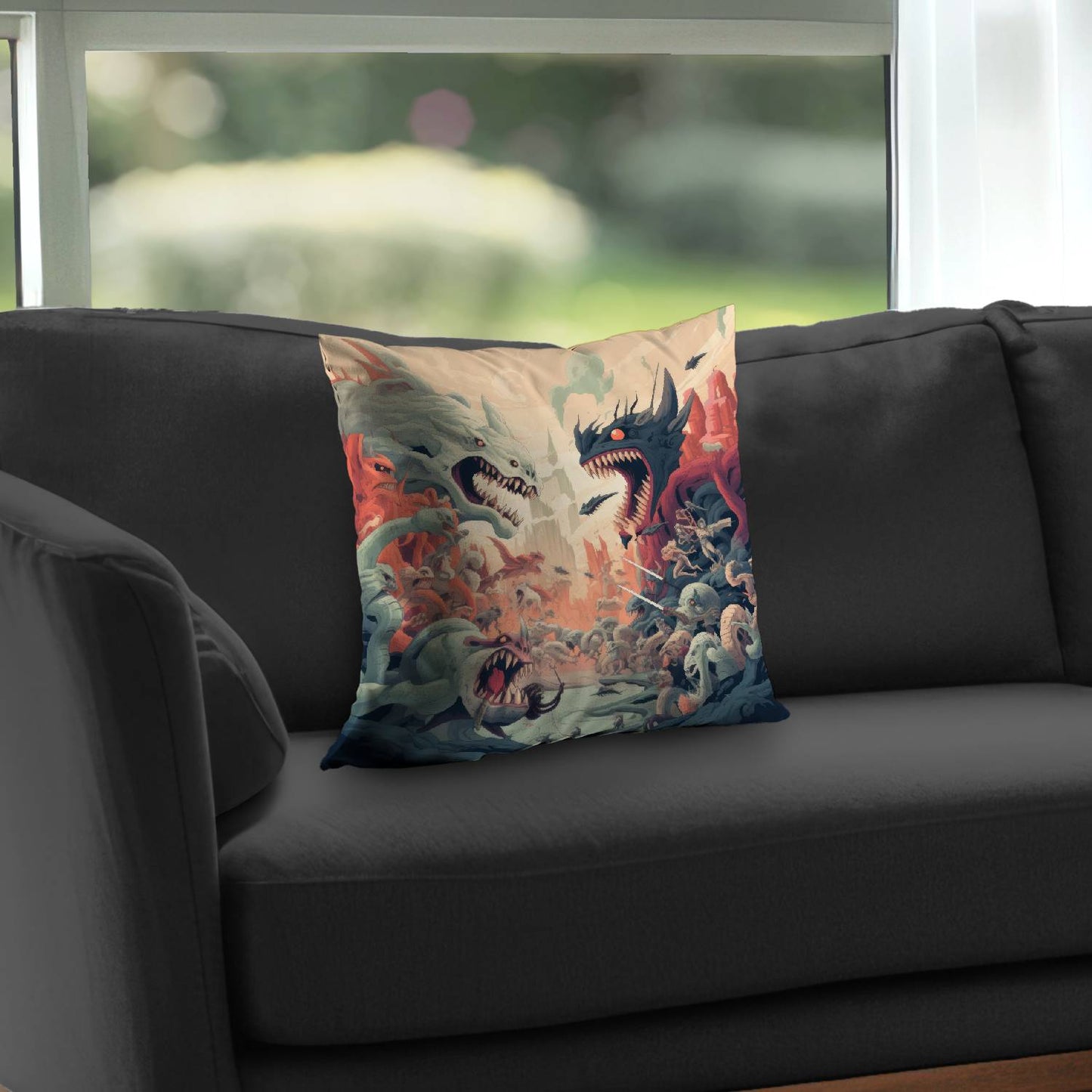 Ultimate Fight Red Poly Twill Throw Pillow Insert | Home Decor