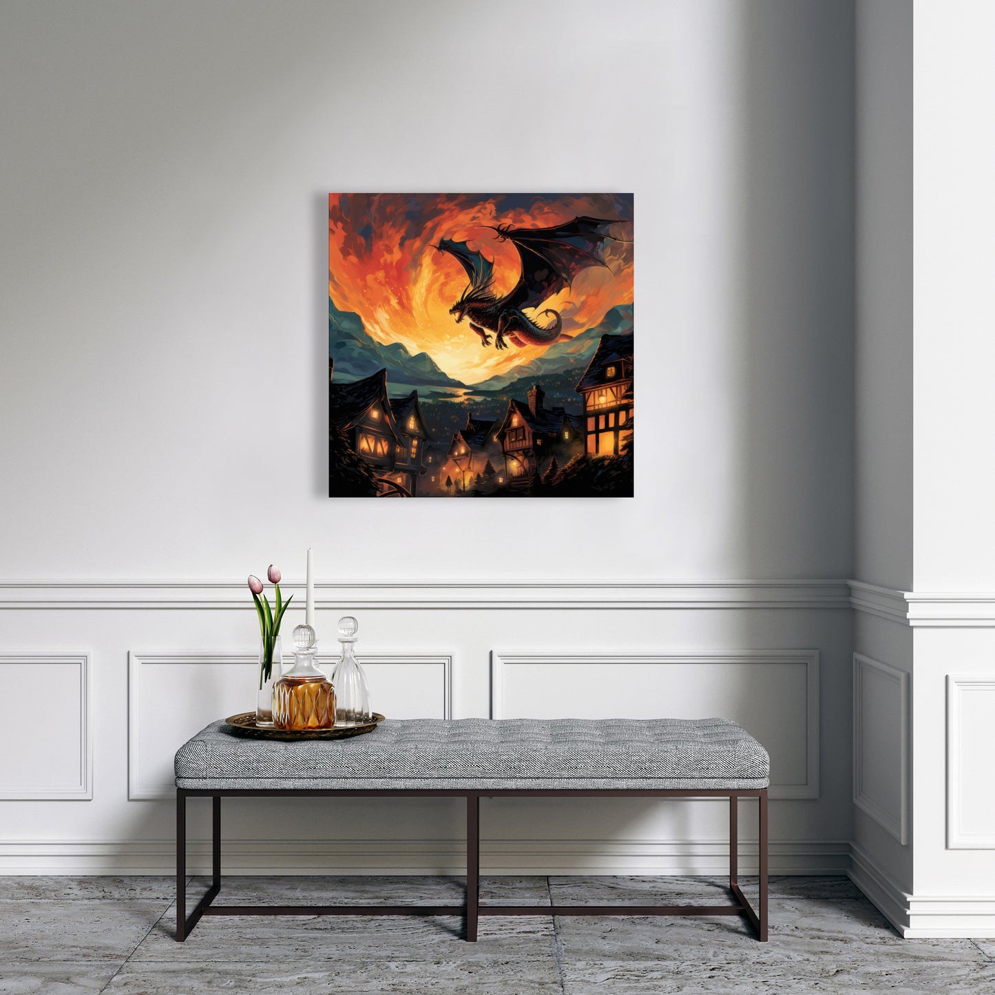 Hope for Mercy - Orange Canvas Home Decor | Vibrant Art Piece