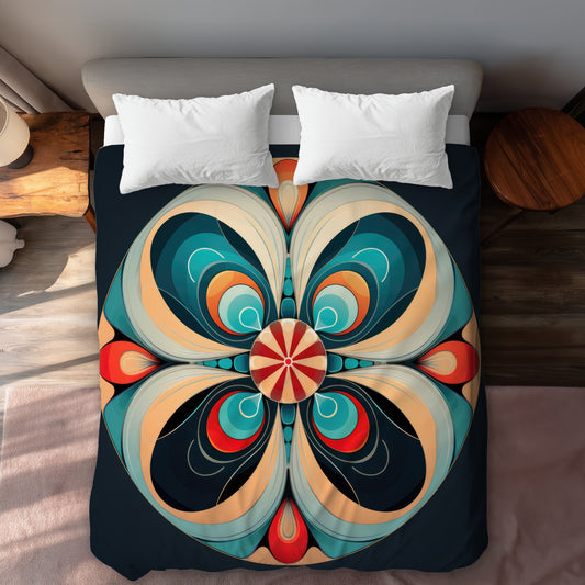 Concentric Orange Duvet Cover | Stylish Home Decor Accent